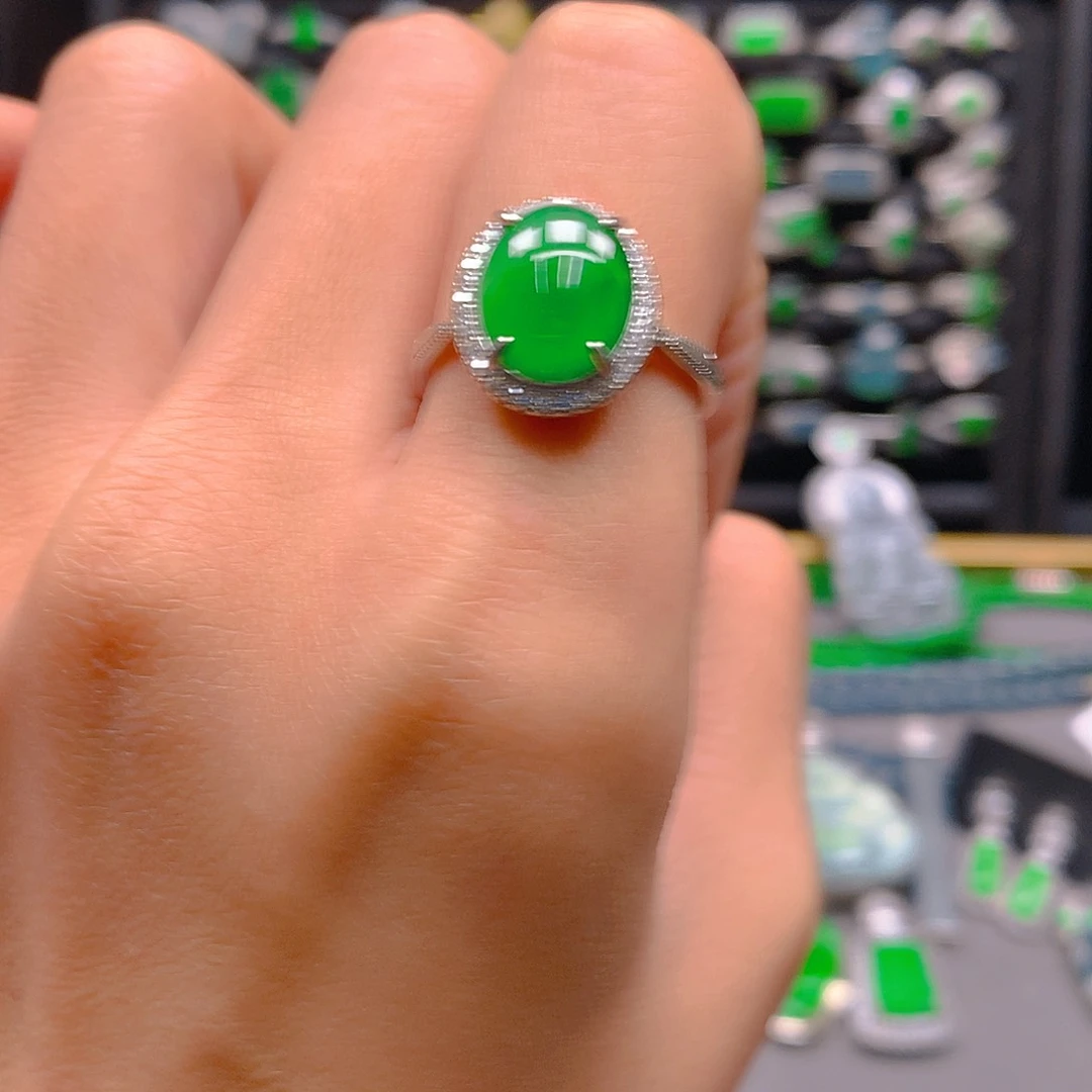 翡翠未镶嵌耳饰天然翡翠