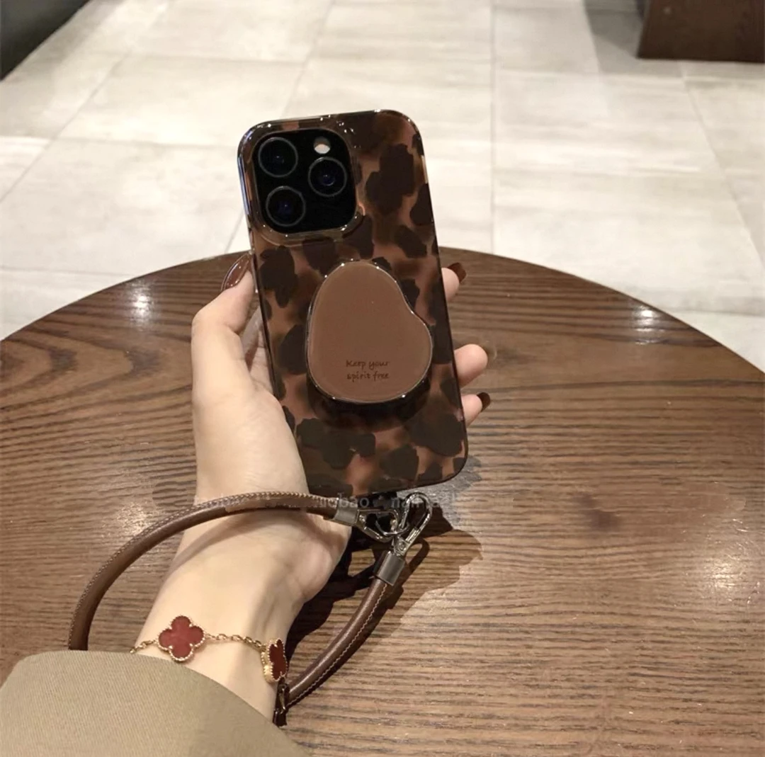 ins风秋冬琥珀几何支架手绳适用苹果16promax手机壳iPhone1615/14