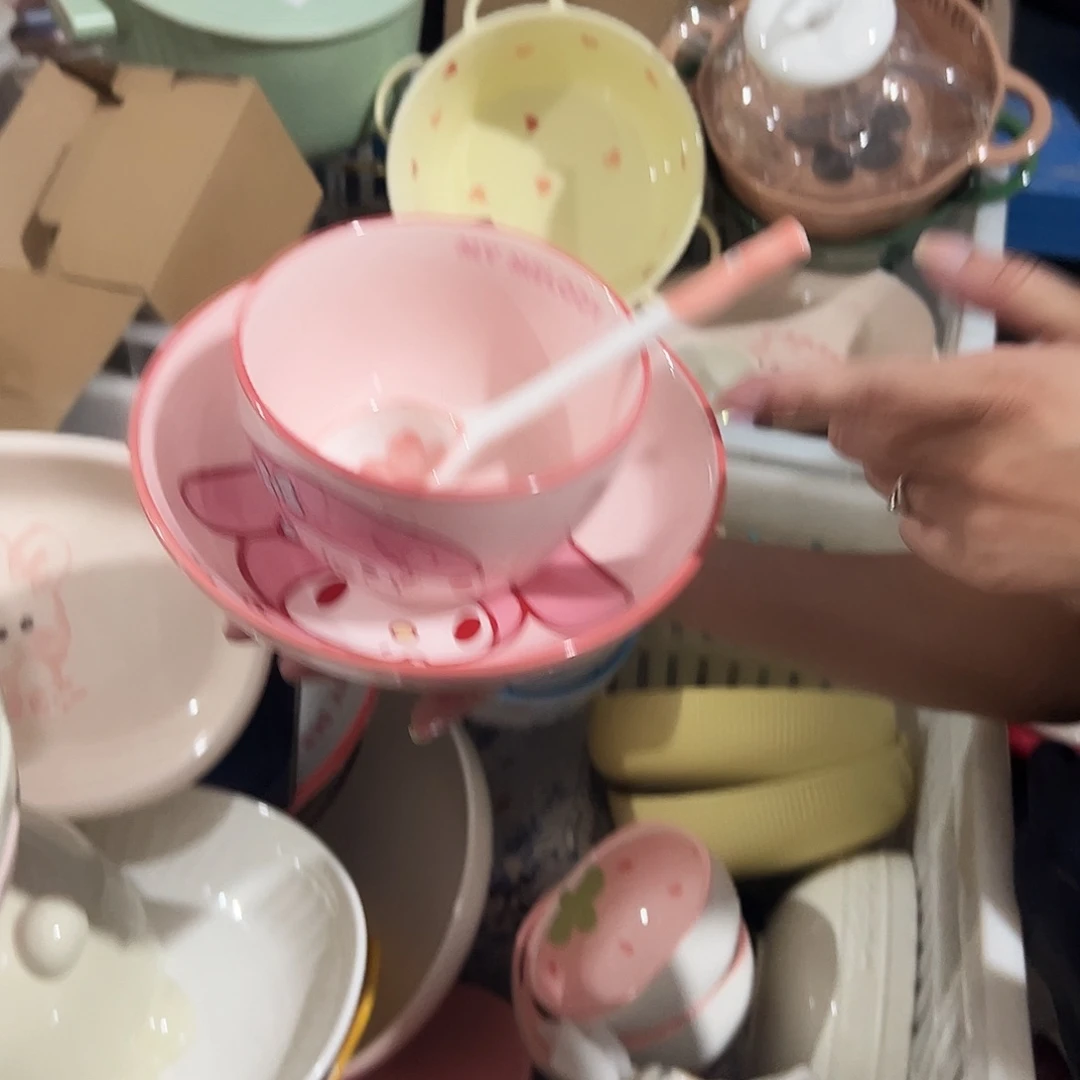 瓷片美乐蒂3件套7寸微瑕