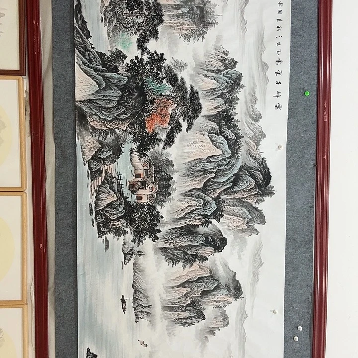 国画手绘国画云峰千里秀