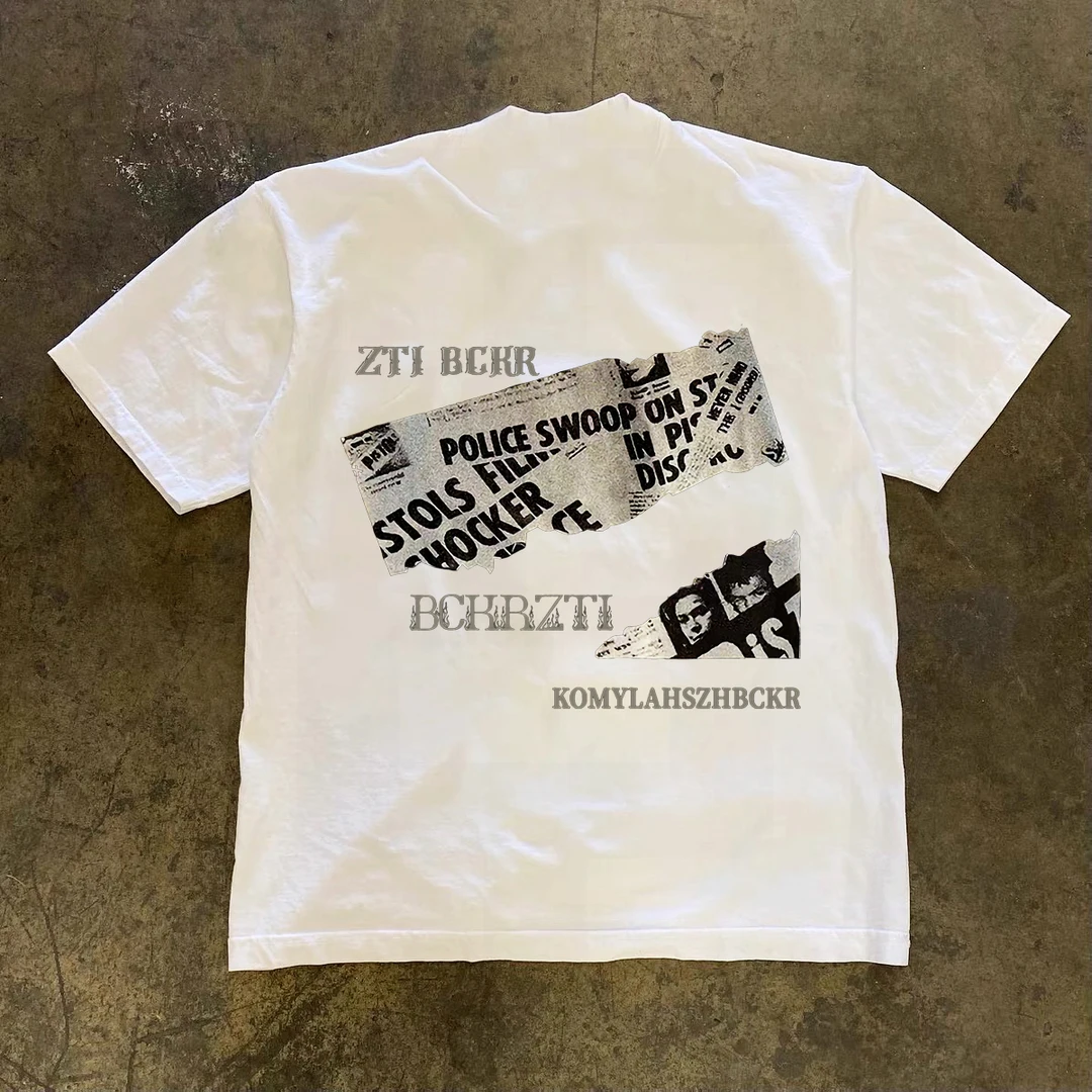 新款夏季字母印花短袖T恤男女同款潮流重磅230g纯棉oversize百搭