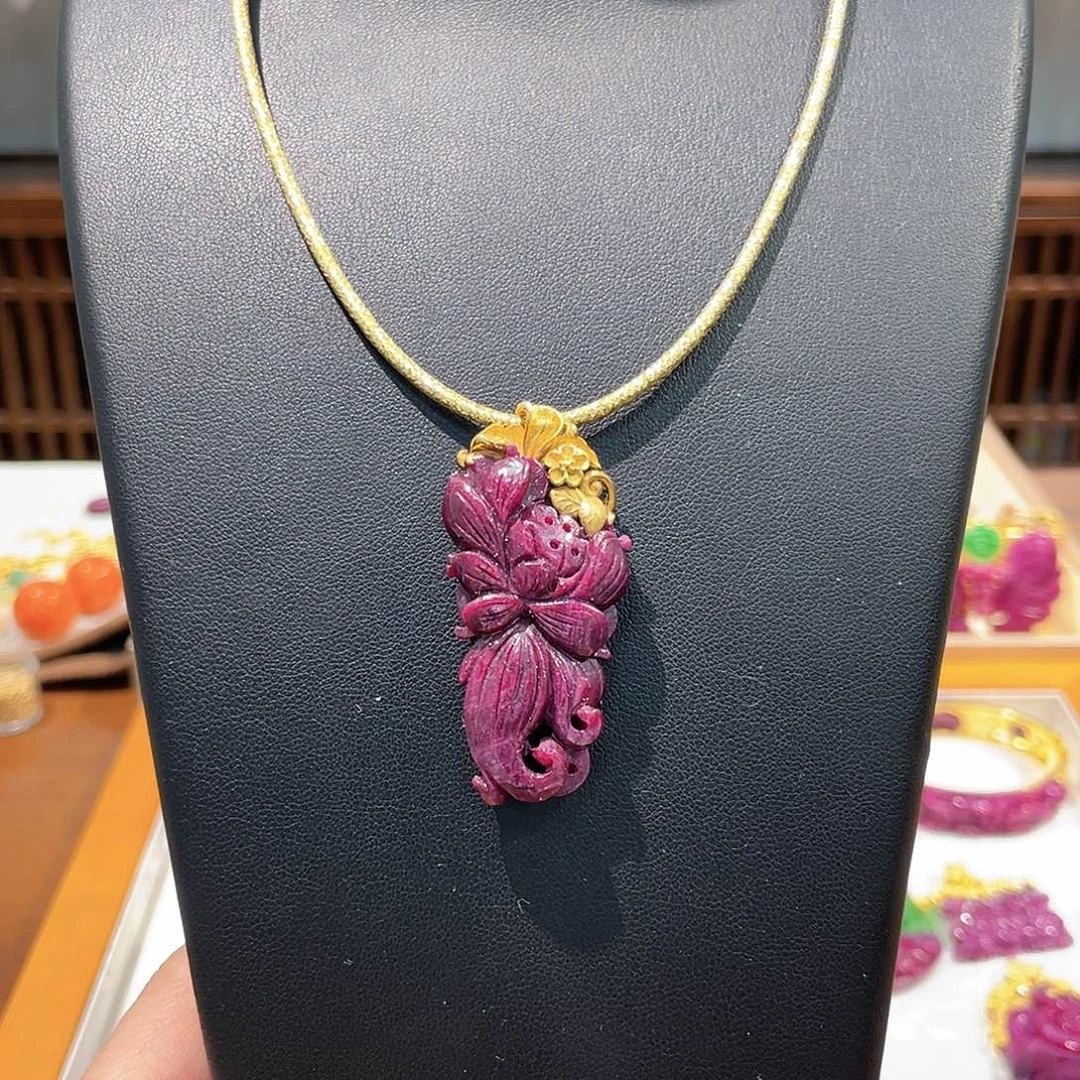 锦纶非金属吊坠红宝