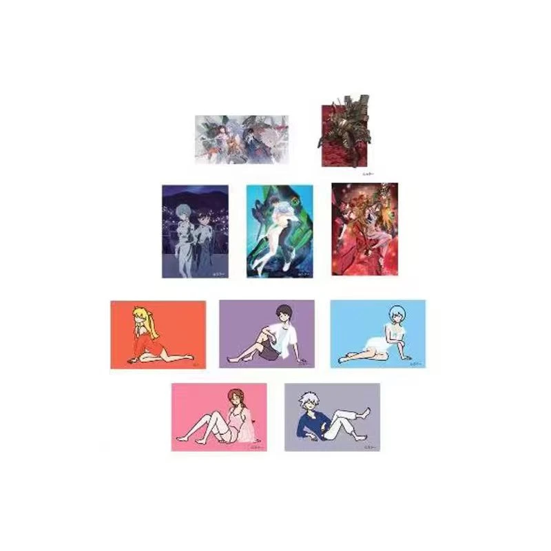 【EVA  正版日谷】新世纪福音战士插画展画布盲盒AB款混-金金