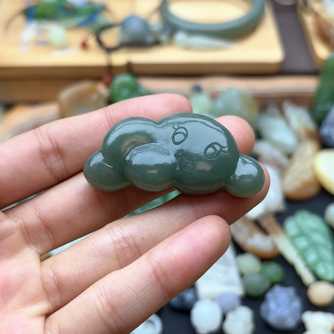 和田玉颈饰未镶嵌荔***～