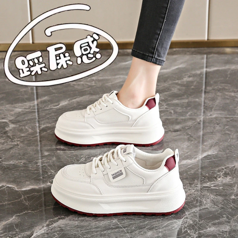 踩屎感小白鞋女2025年春季新款百搭软底运动休闲鞋显脚小码34板鞋