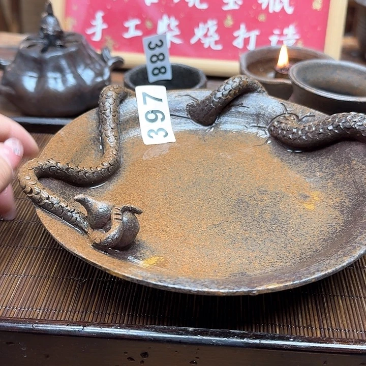 纯手工制作粗陶茶具