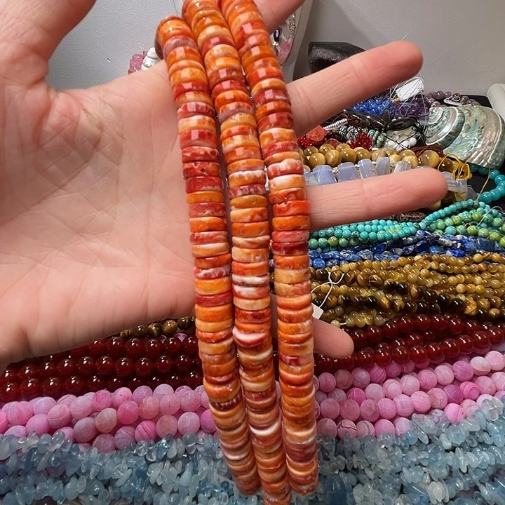 玛瑙/玉髓合金珠宝半成品W413海菊贝10