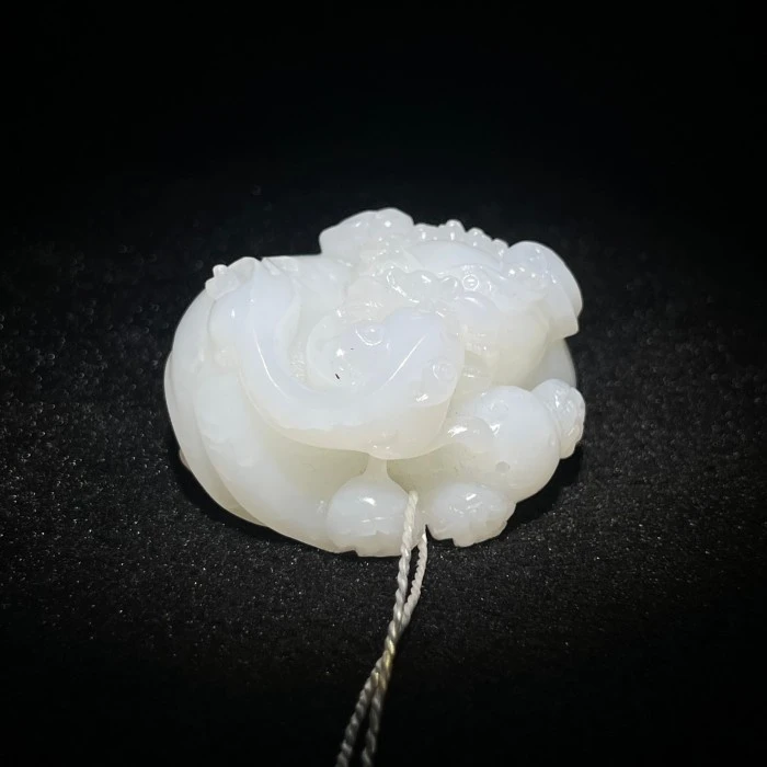 《清代》和田玉狮子滚绣球 山东国营文物商店25052100715-832