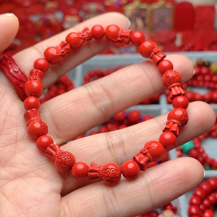 天然辰砂工艺品朱砂手串