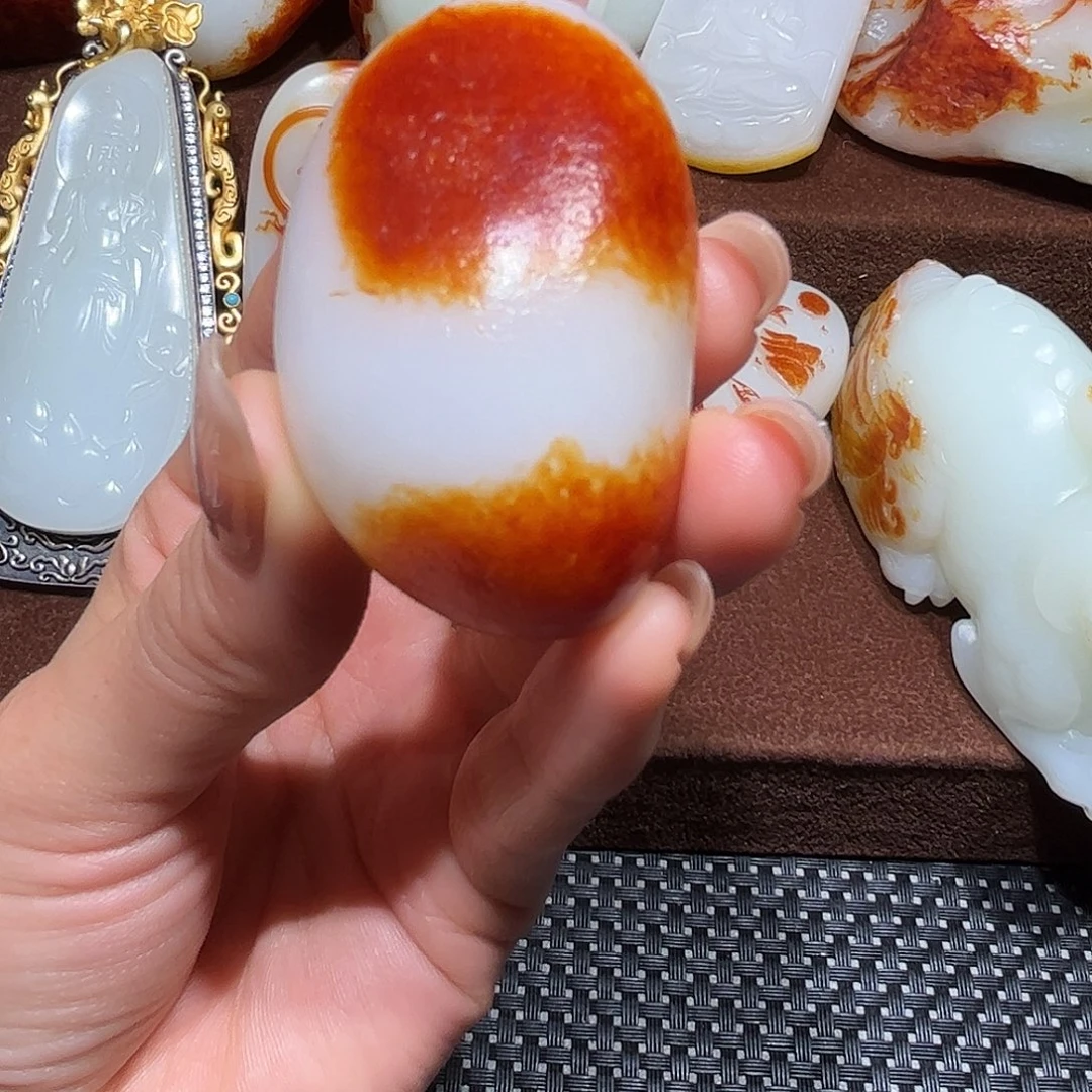 幸***生和田玉未镶嵌吊坠(不含链)