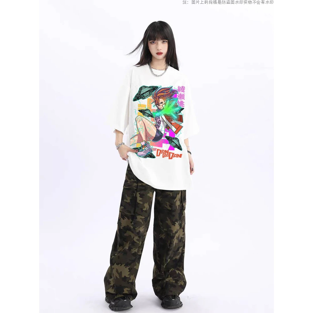 胆大党动漫美式复古T恤短袖重磅水洗做旧高街国潮男女同款