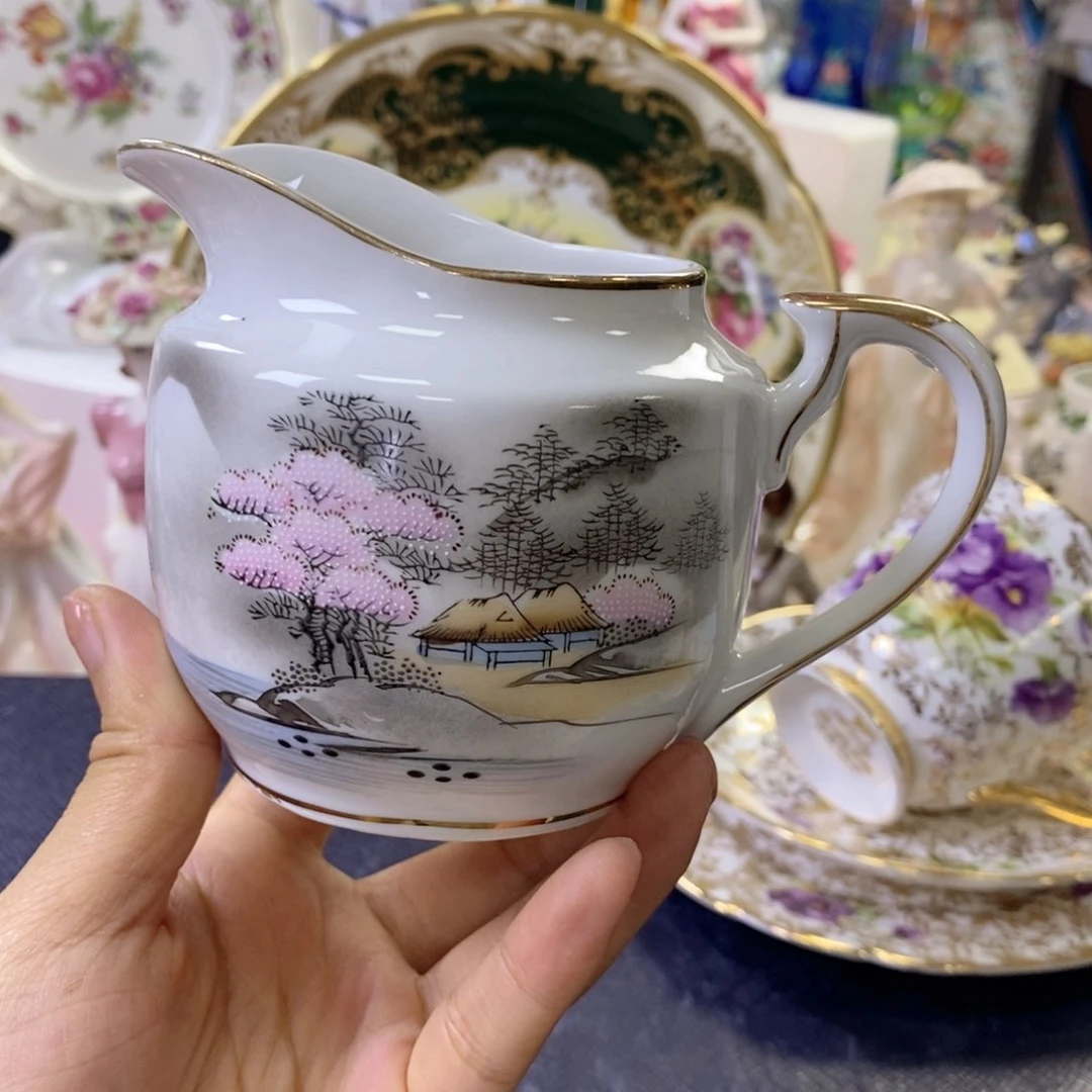 花**华瓷器欧瓷咖啡杯水晶杯