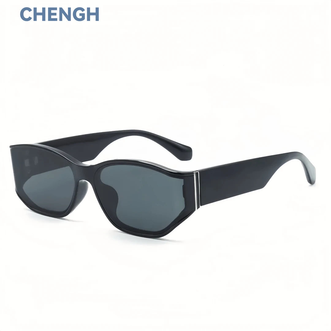 新款高级感欧美复古TR墨镜男女网红个性曲面防紫外线太阳眼镜尼龙