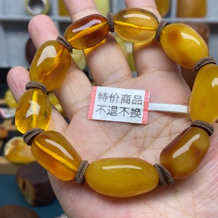 裸石琥珀未镶嵌手串