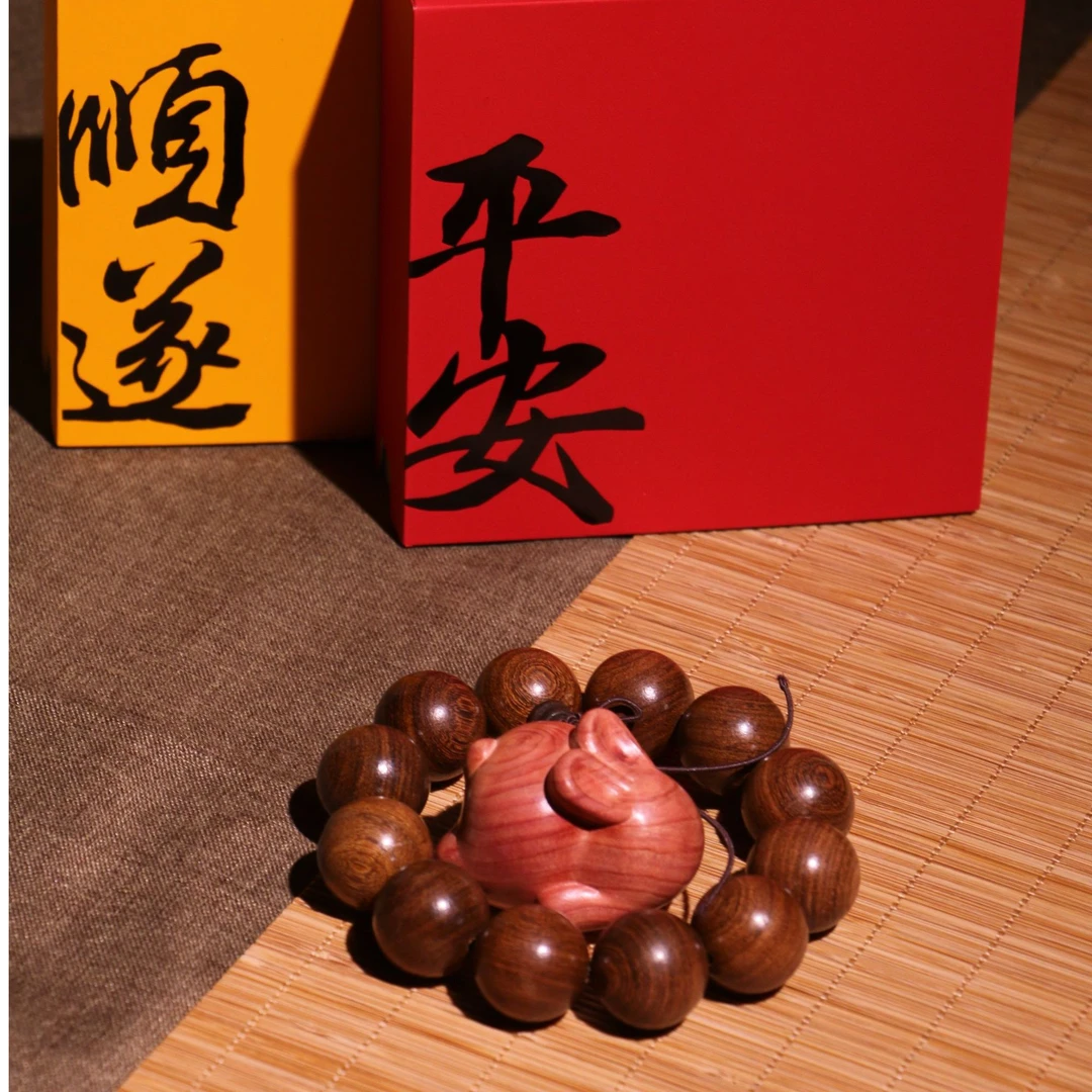 非金属木质手链 金丝檀单圈串中式风格男女通用佛珠文玩饰品热销