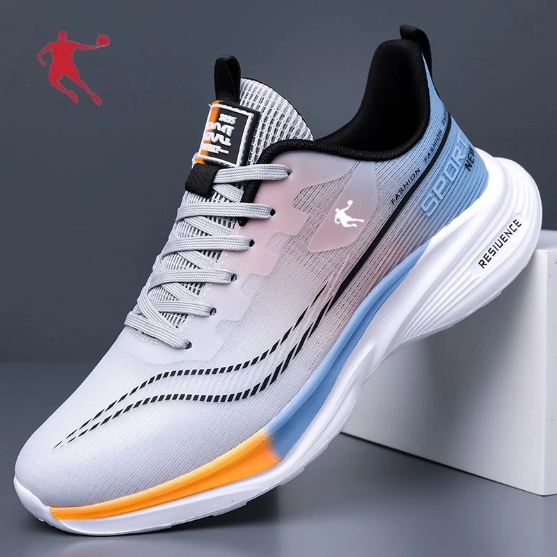 领跑乔丹男鞋夏季网面透气防臭软底减震休闲运动鞋男款专业跑步鞋