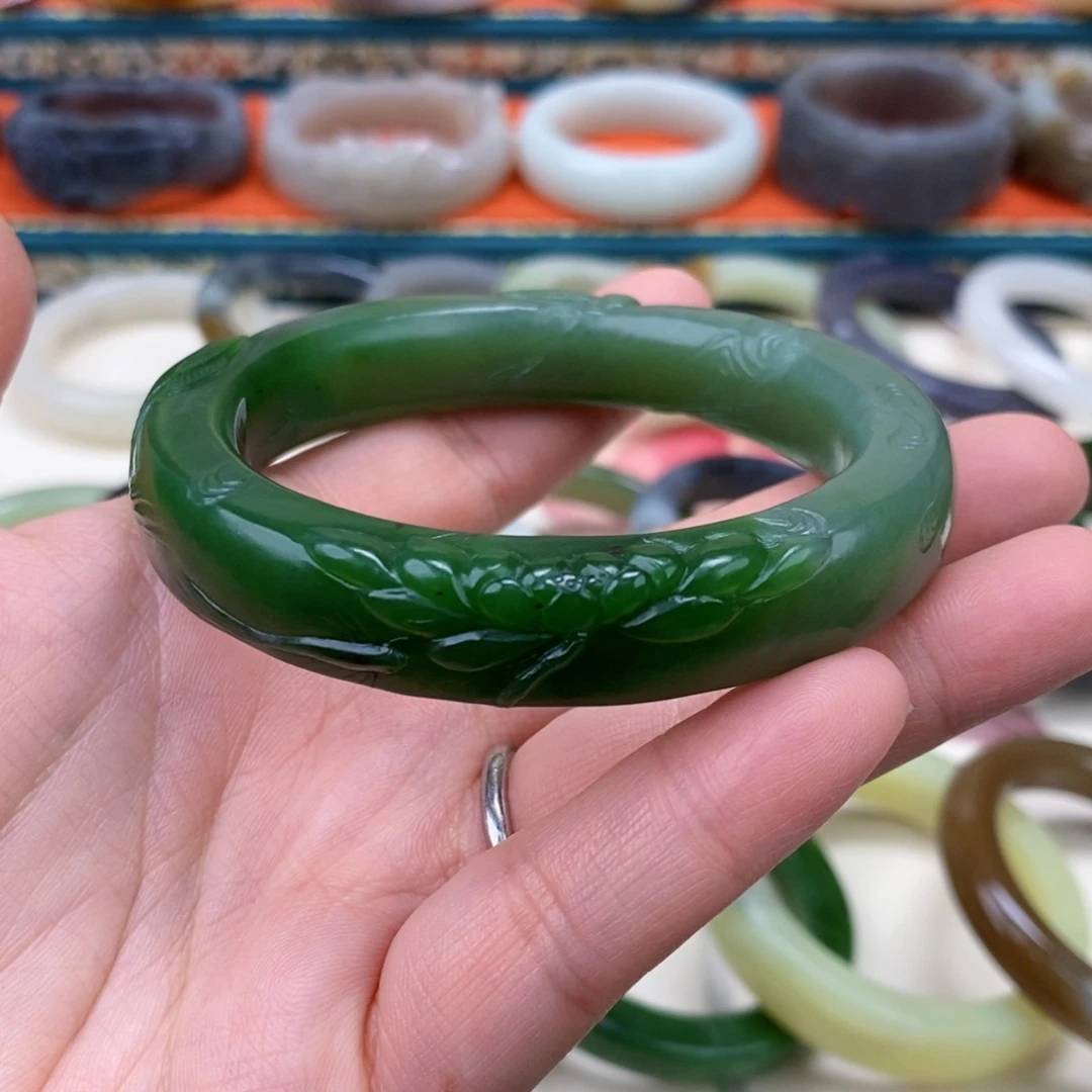 和田玉手镯58.3未镶嵌唯**蚀