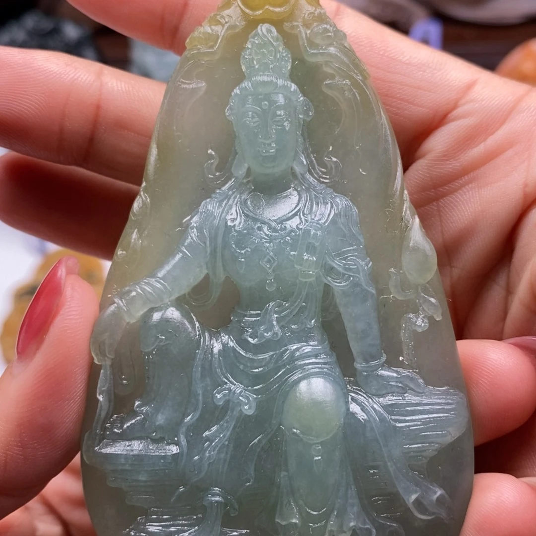 定制翡翠未镶嵌天**淡观音k