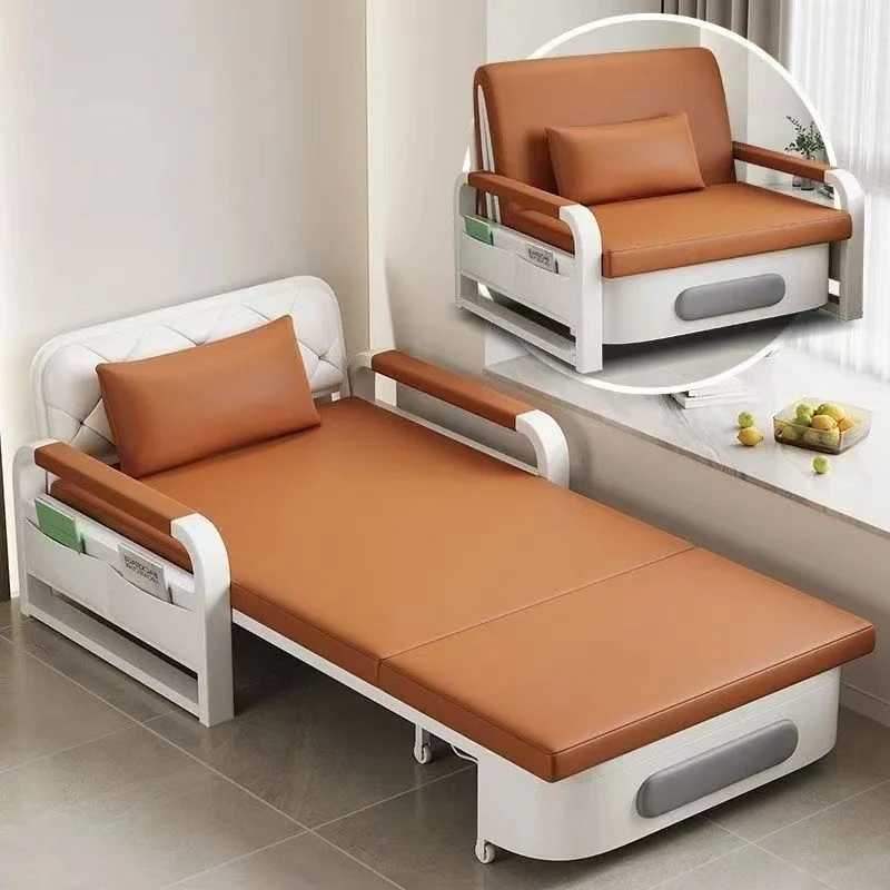 家用布艺简约多功能双人可折叠沙发床伸缩折叠床可拆洗小户型可用