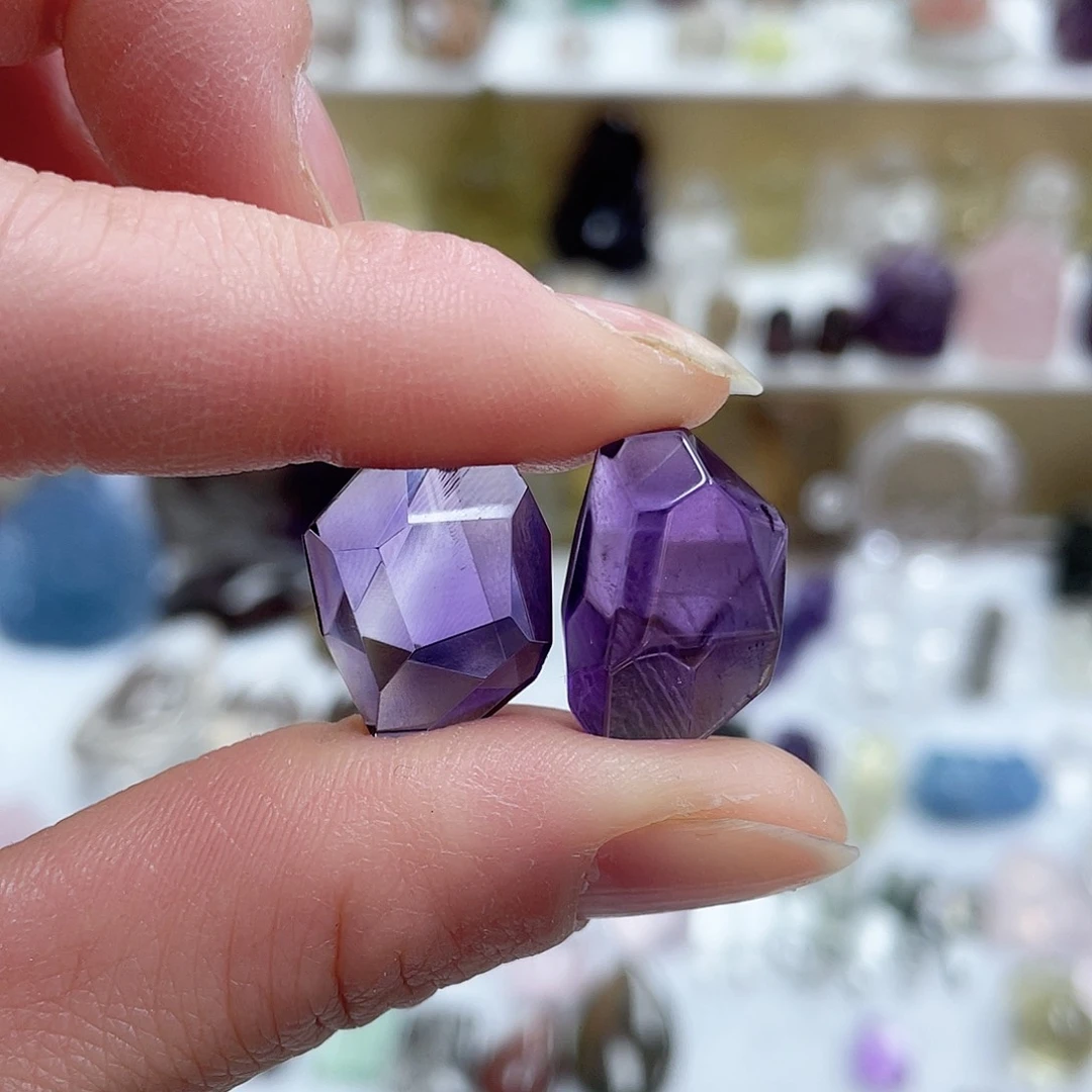 紫晶珠宝半成品未镶嵌啊**0银扣头