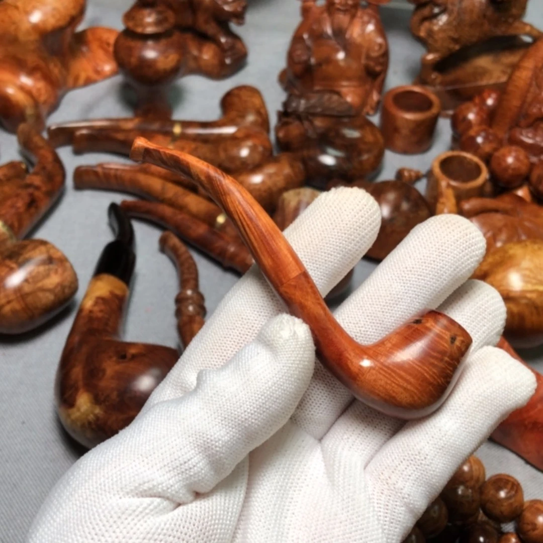 【闪购商品】木麻梨疙瘩火琉璃摆件手把件
