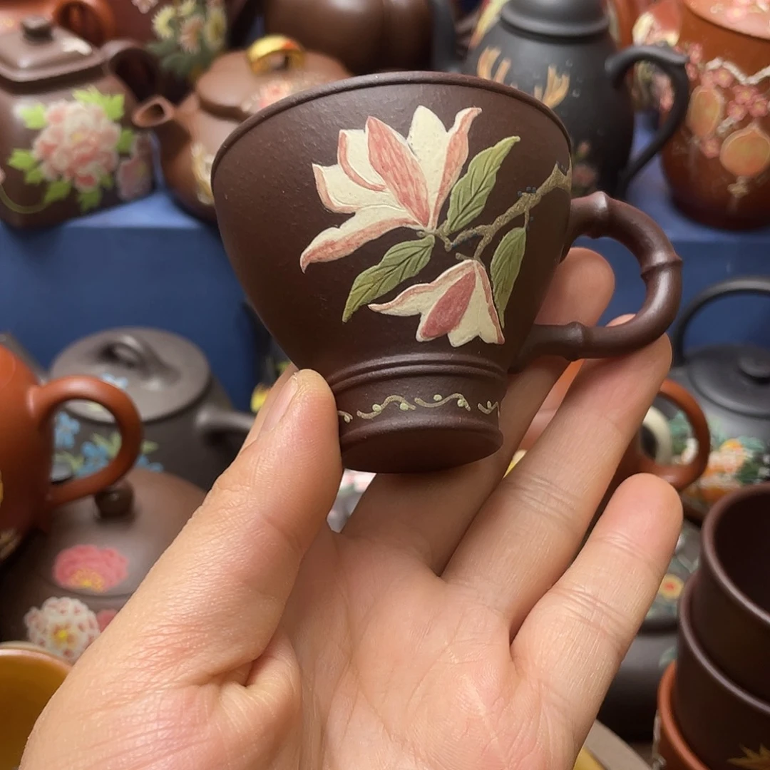 茶杯红泥紫砂主人杯100cc