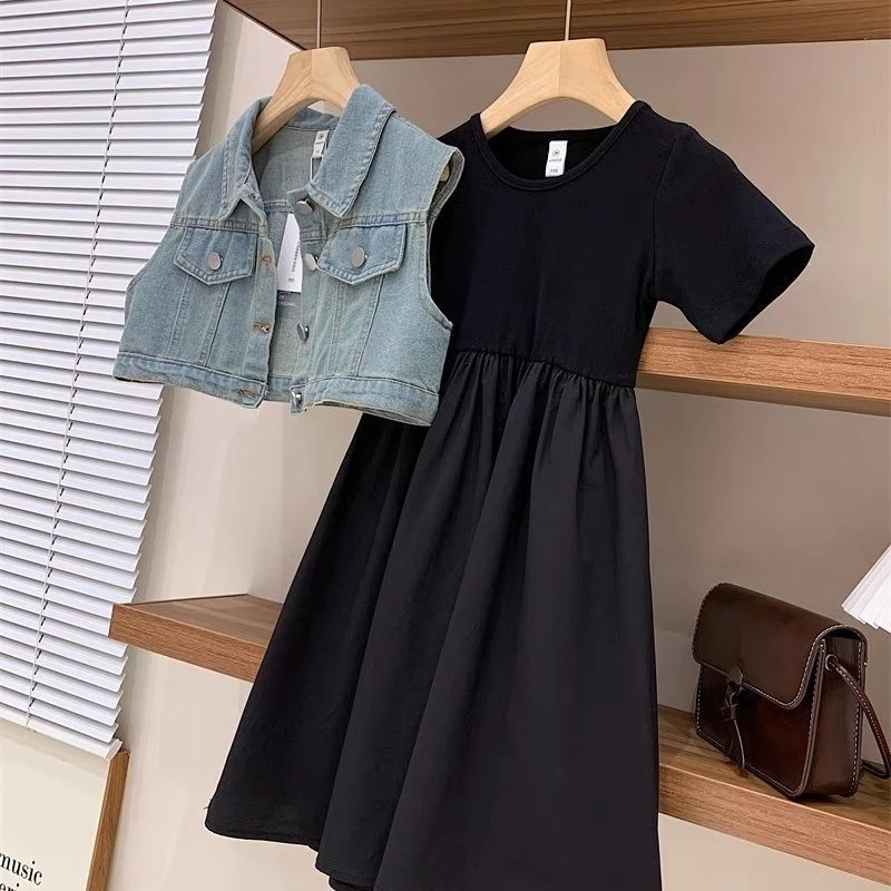 A女童连衣裙夏洋气2025新款中大童夏装儿童夏季韩版小女孩马裙子