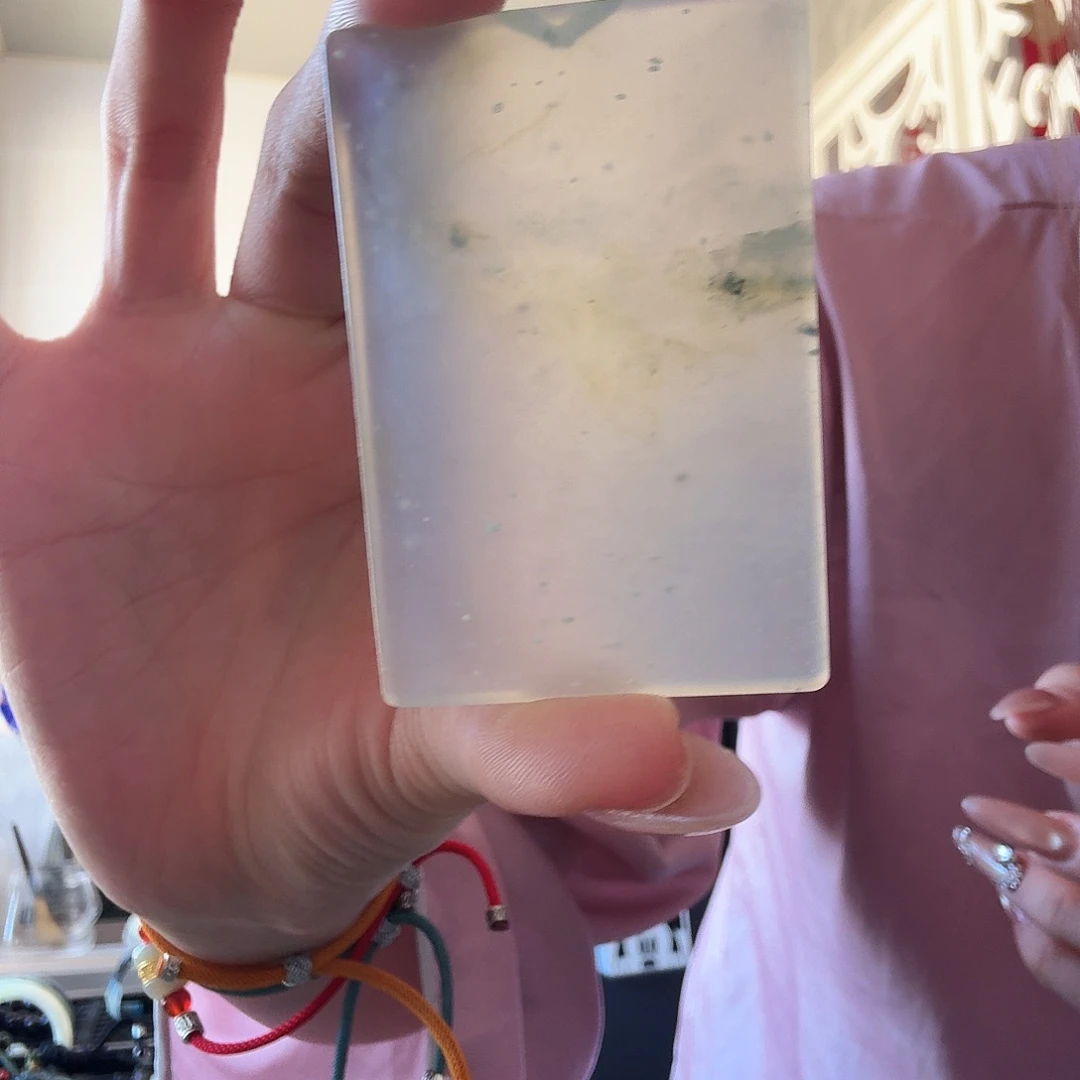 蛇纹石玉平安无事牌未镶嵌