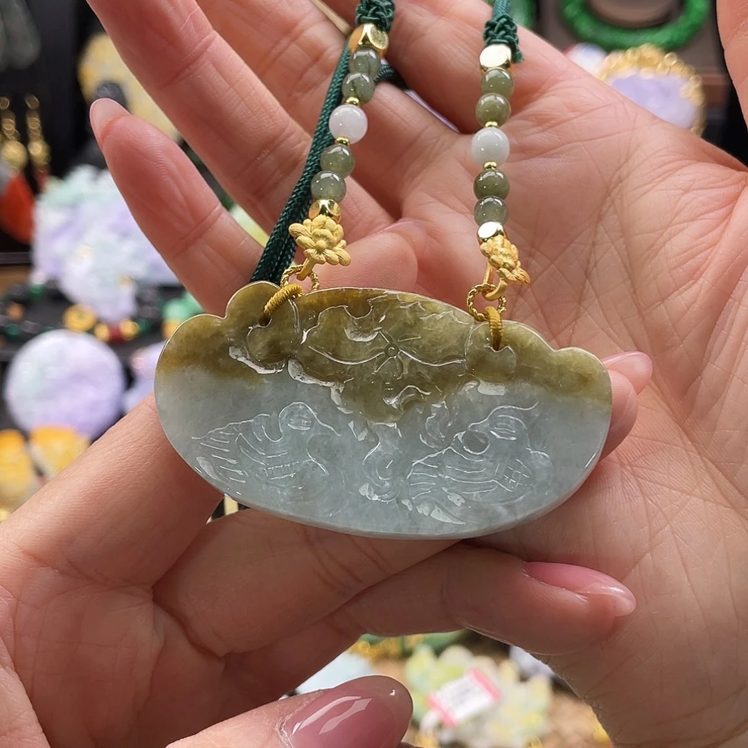 翡翠未镶嵌颈饰代编织