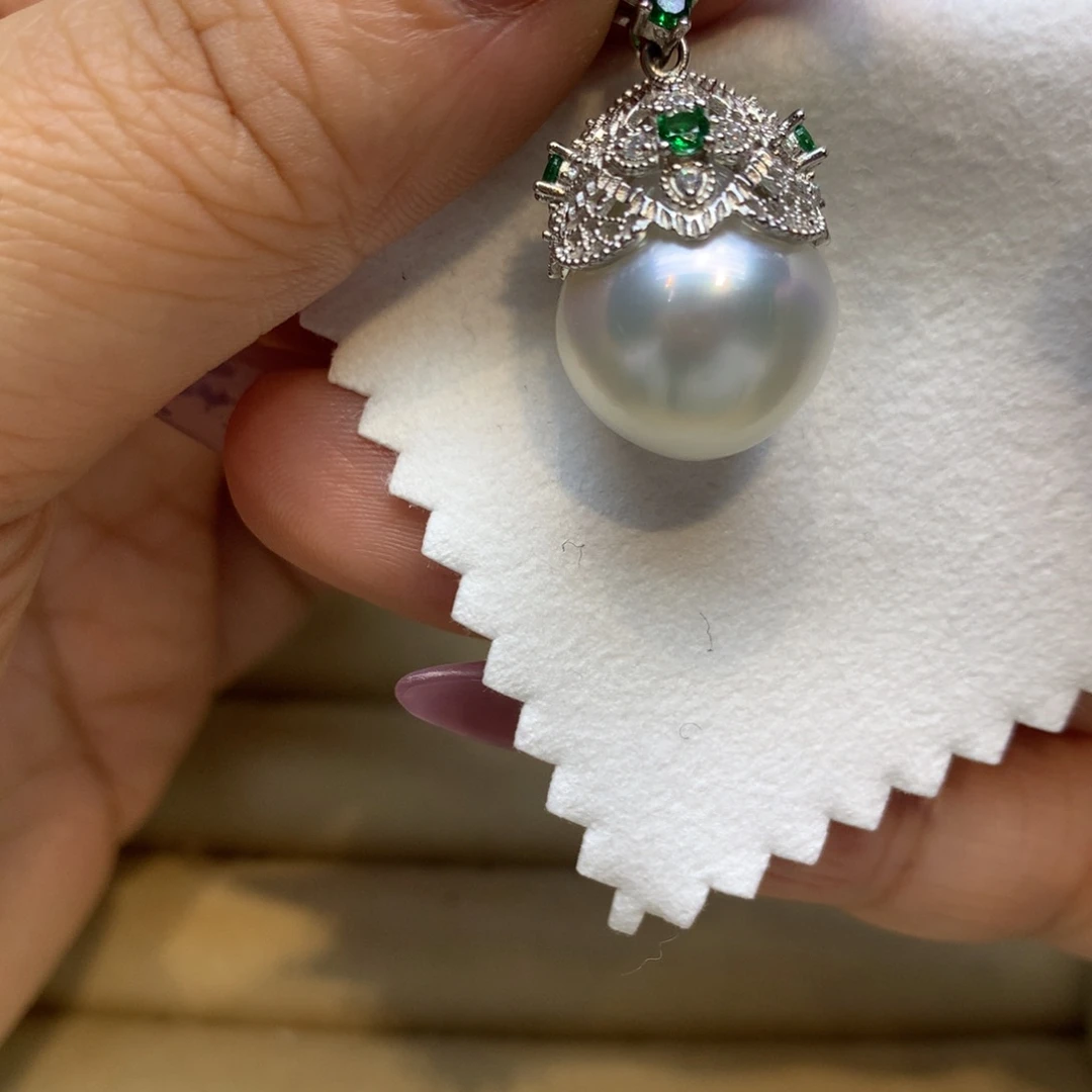 颈饰银S925镶嵌海水珍珠