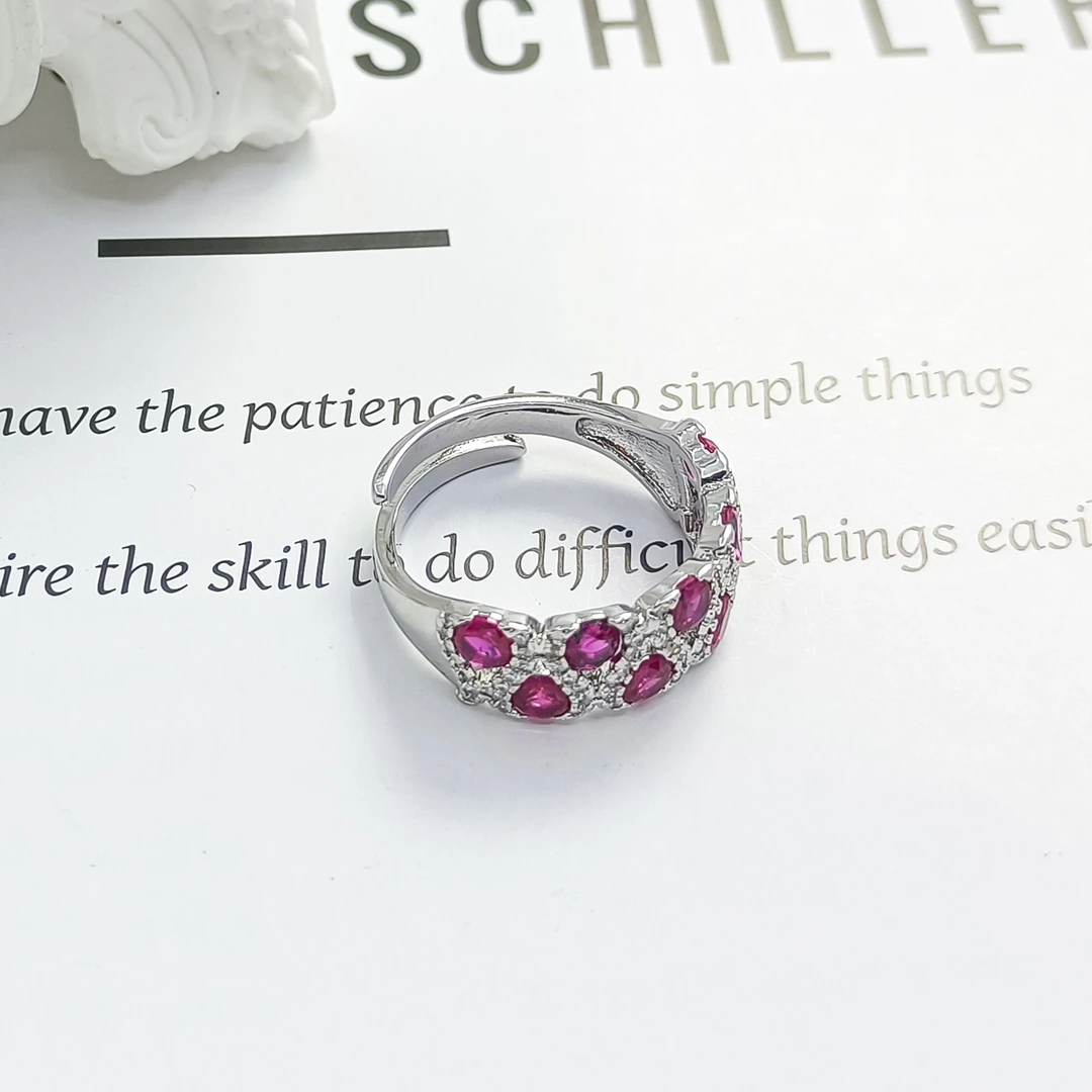 铜合金合成锆石戒指 HSM-55551 戒指个性时尚气质百搭小众