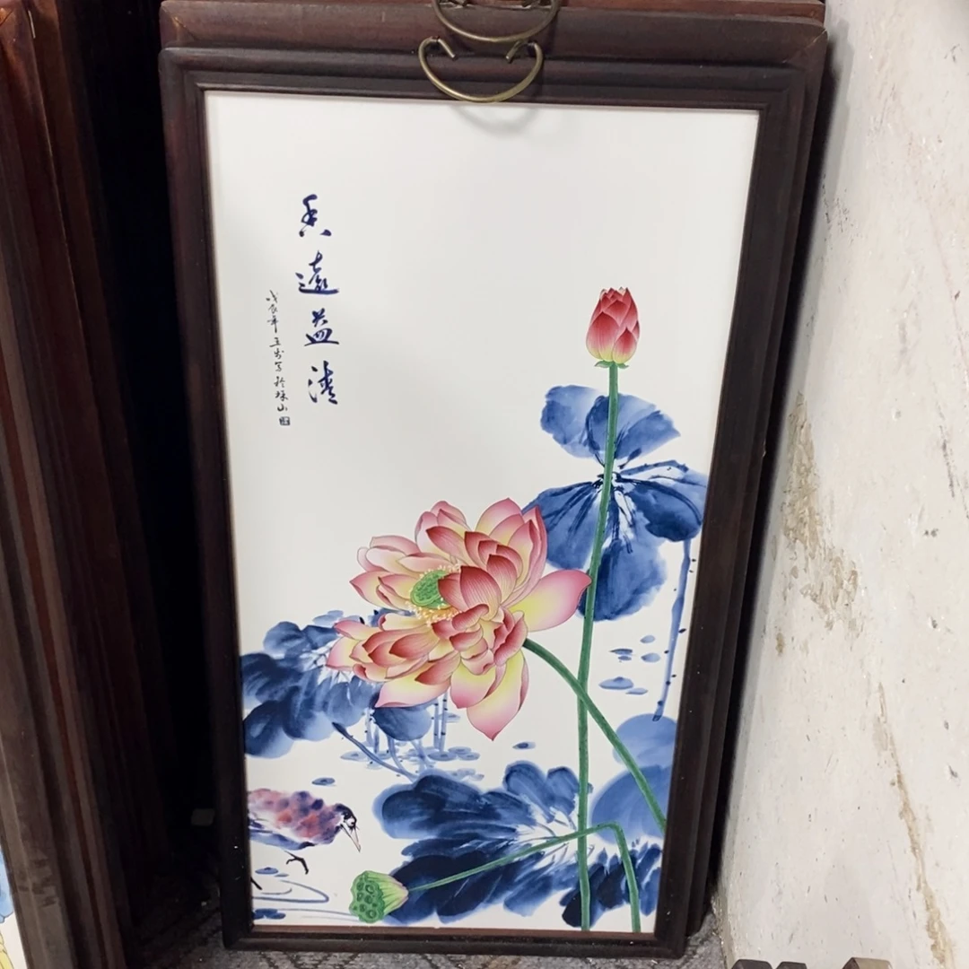 瓷86*46*1景德镇瓷板画柴窑烧制