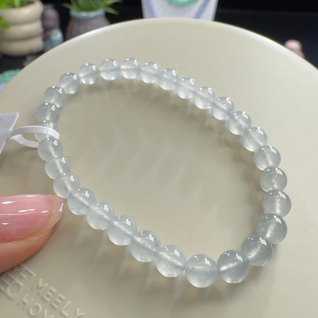 未镶嵌手链翡翠臭****ᜊ福利款高冰玻单圈6mm