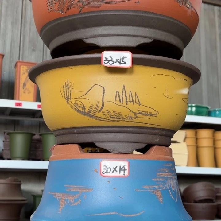 紫砂花盆100-4。