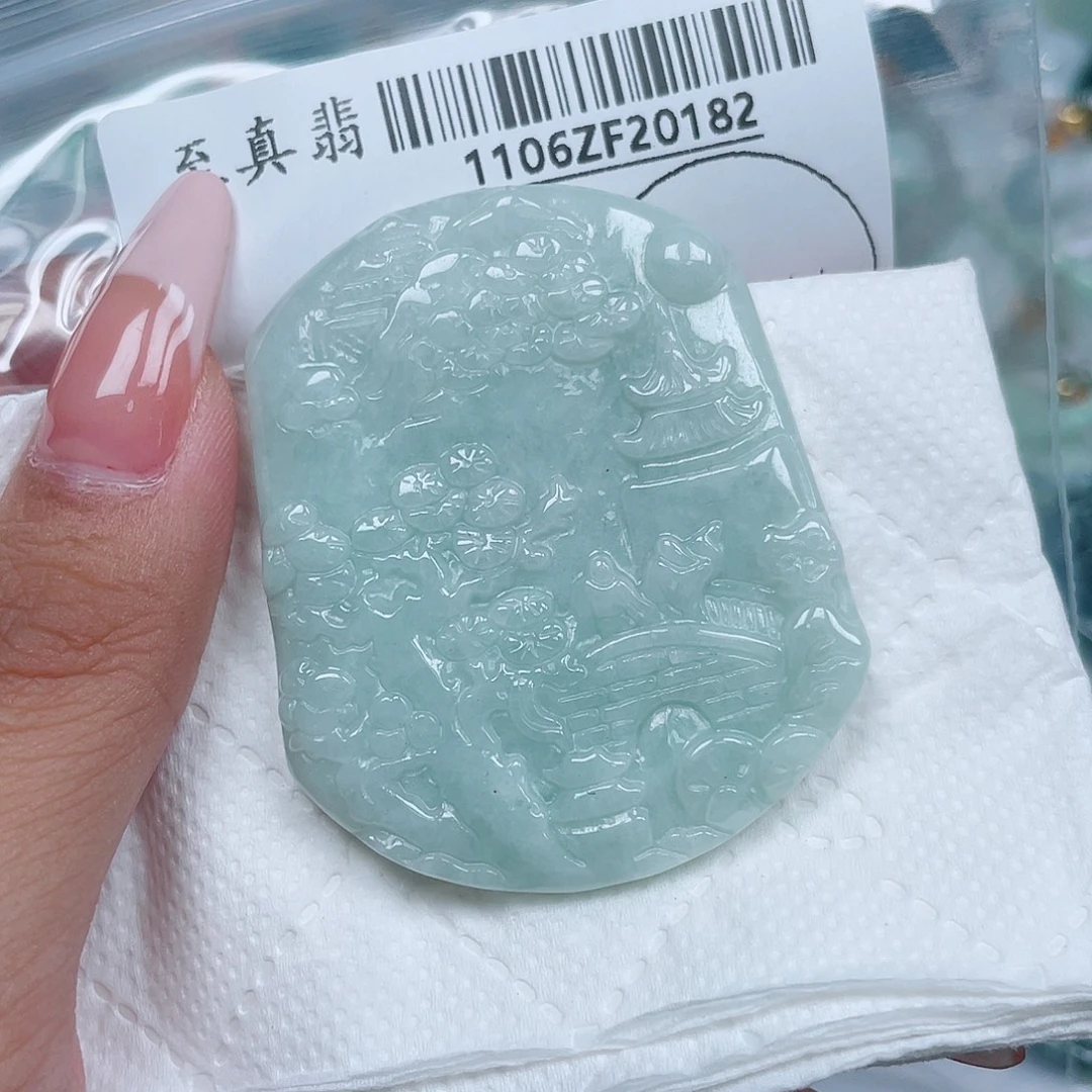 翡翠未镶嵌吊坠(不含链)