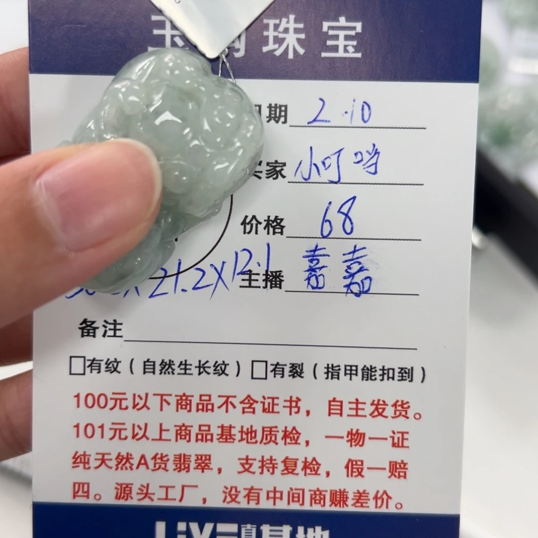 翡翠颈饰未镶嵌✨️****貔貅