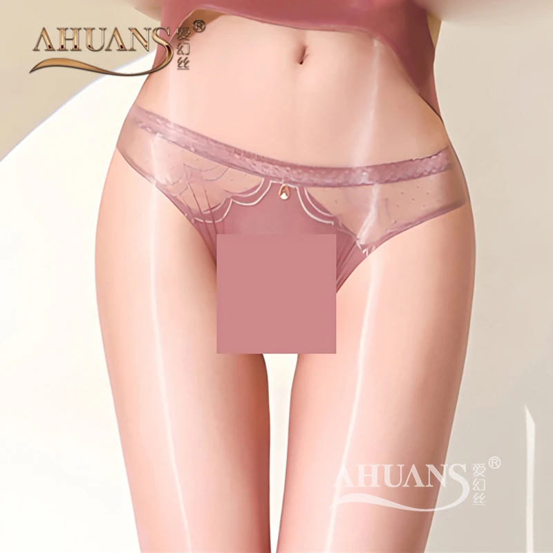 爱幻丝「嫣」360窄边无缝丝袜窄腰深档极光油亮超薄连裤袜黑丝女