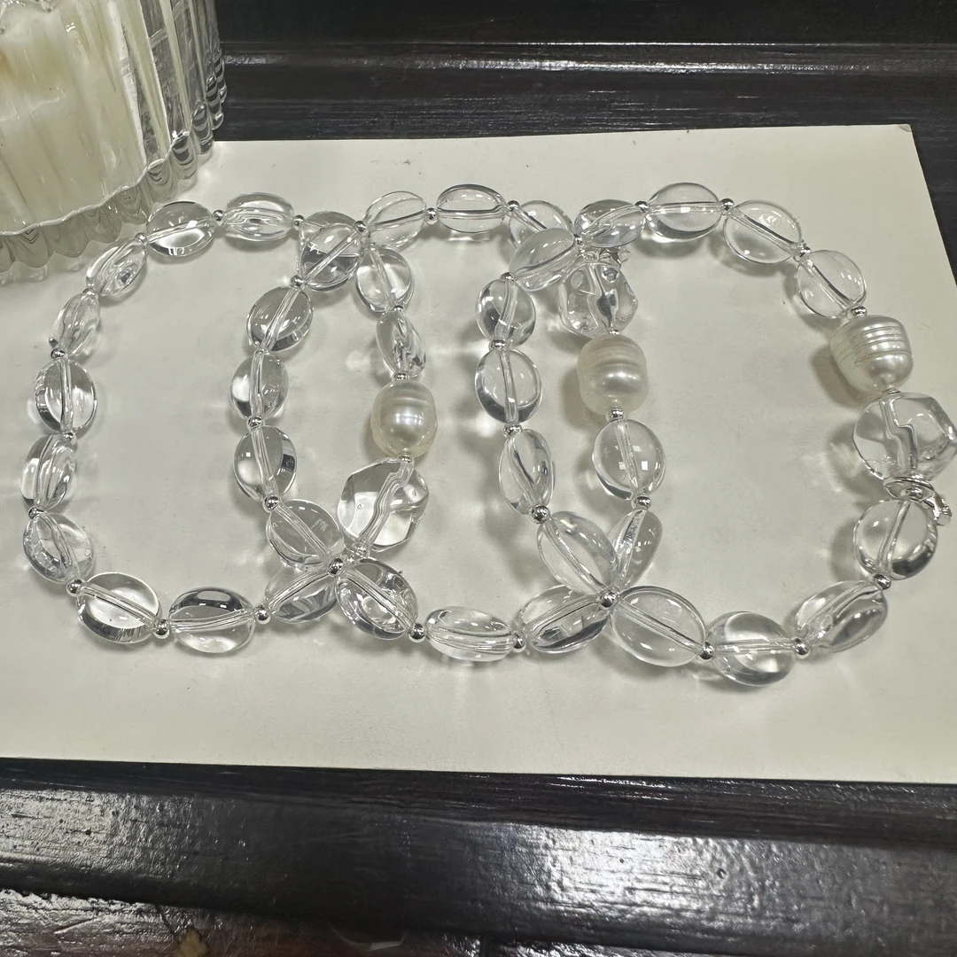 【小院甄选】白水晶随型单圈手链约8mm 多样性发一件 1751EFX