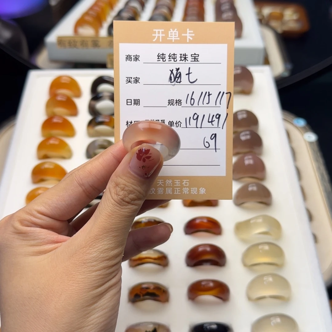 玛瑙/玉髓戒指合金
