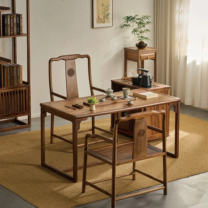 茶桌家用客厅茶台现代简约茶台办公室阳台一体新中式泡茶桌椅组合