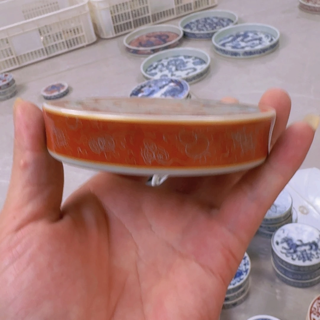 瓷片唐卡盖置景德镇