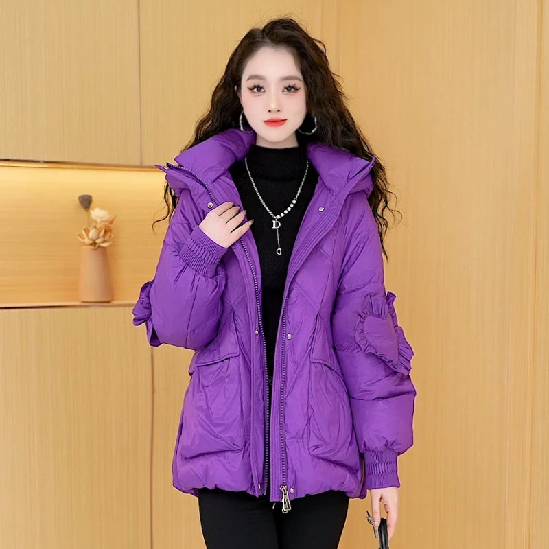 【羽绒服】冬季白鸭绒羽绒服百搭新款时尚气质休闲保暖外套女小个子