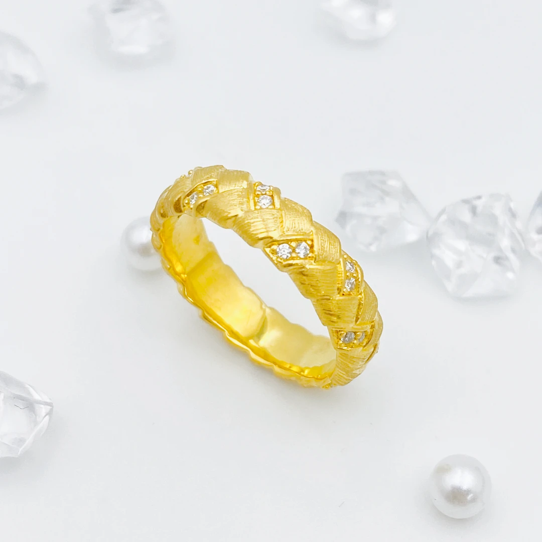 足金999 莫桑穗穗平安戒指 1.68 12圈口