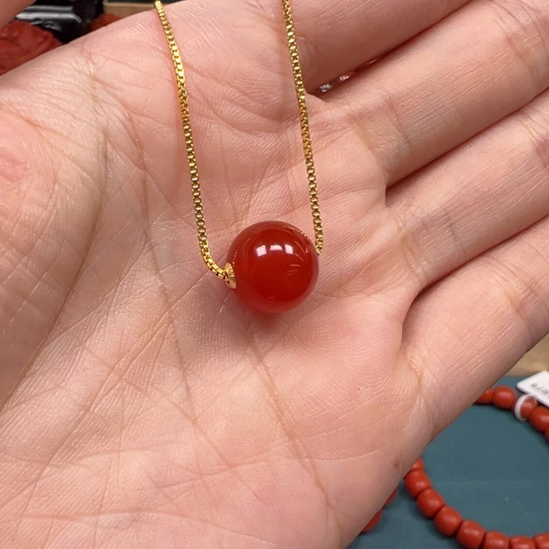 未镶嵌单珠南红玛瑙10mm