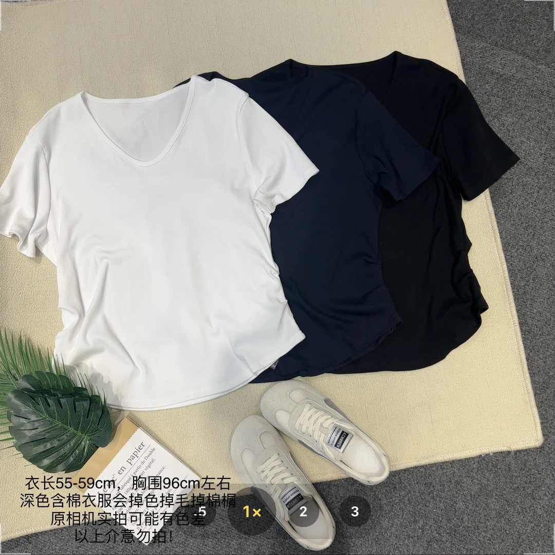 【小妹店】大版收腰短袖T恤319