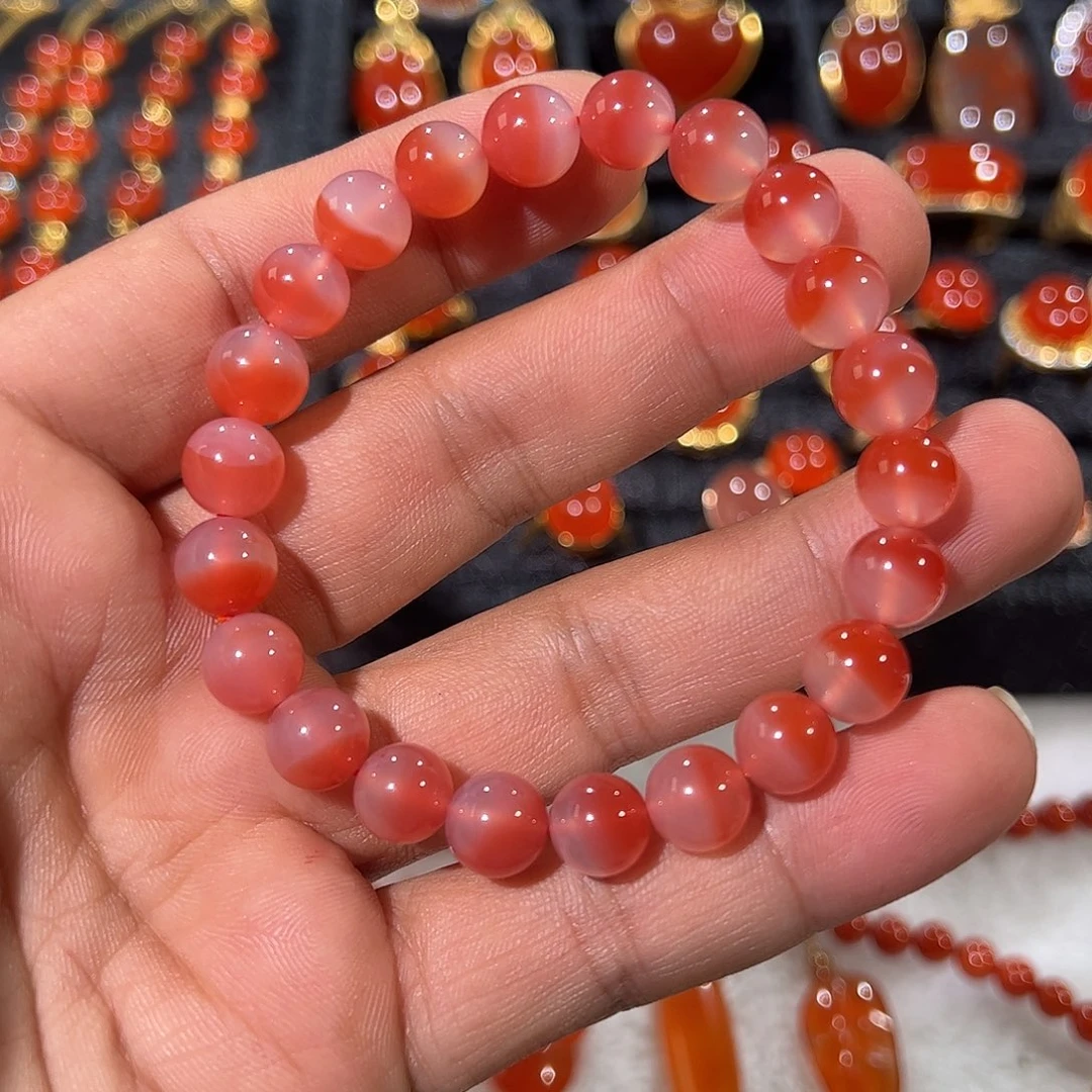 南红玛瑙未镶嵌手链