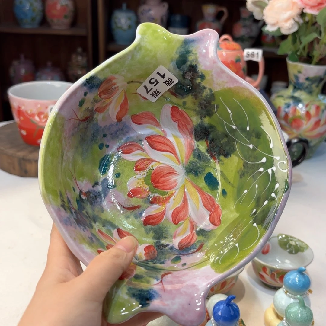 漫*景德镇手绘高温釉下彩陶瓷茶具