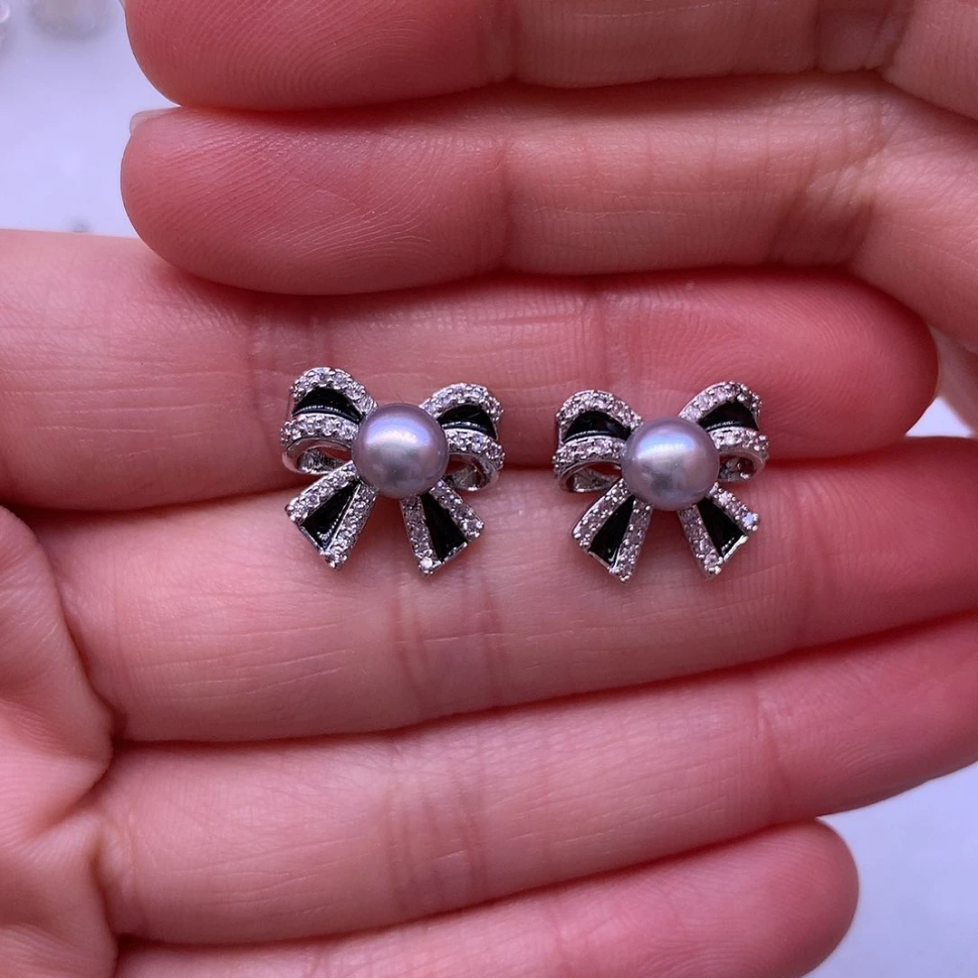 淡水珍珠耳饰合金