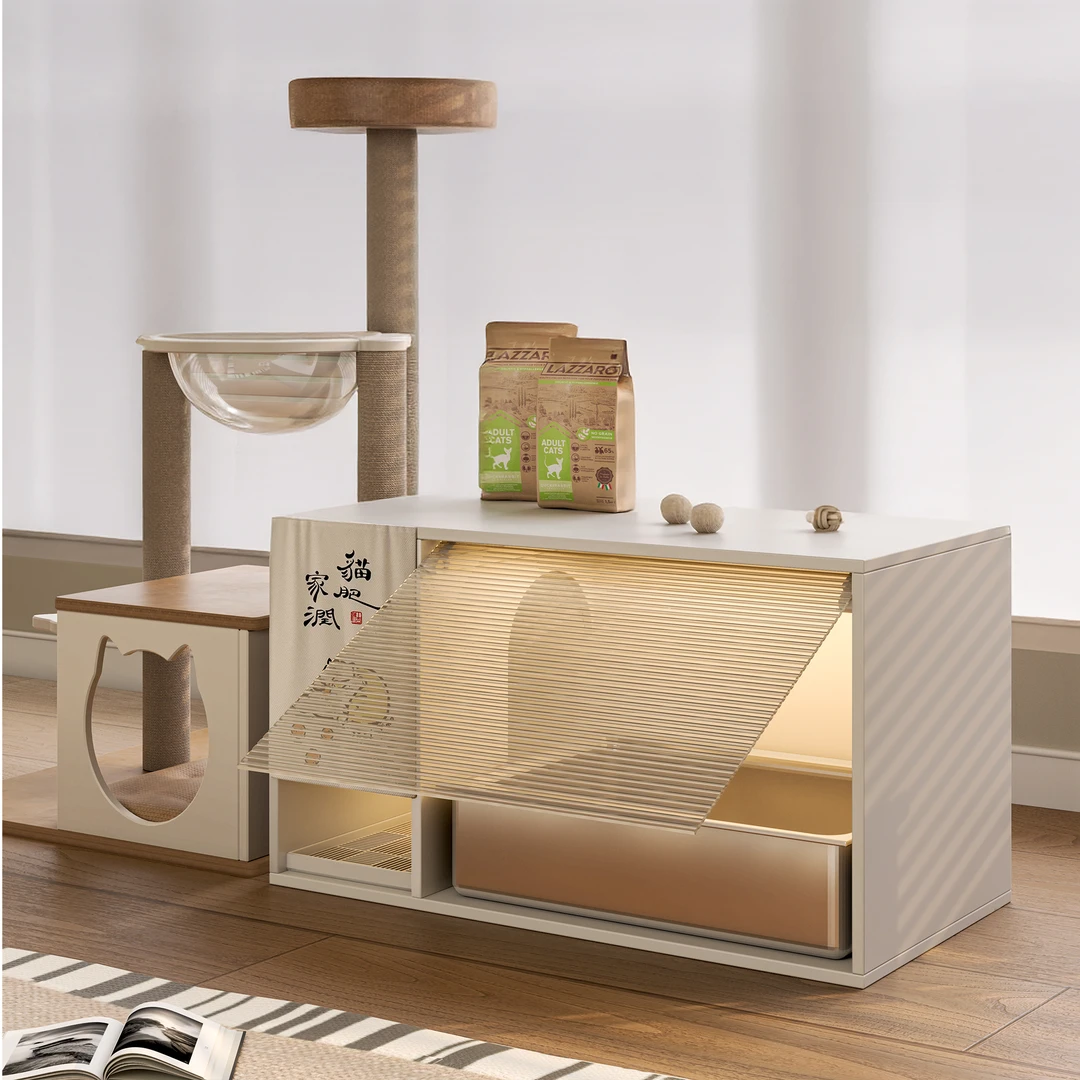 实木封闭式猫砂盆柜子猫厕所防外溅防漏砂可放猫砂盆猫砂控砂除味