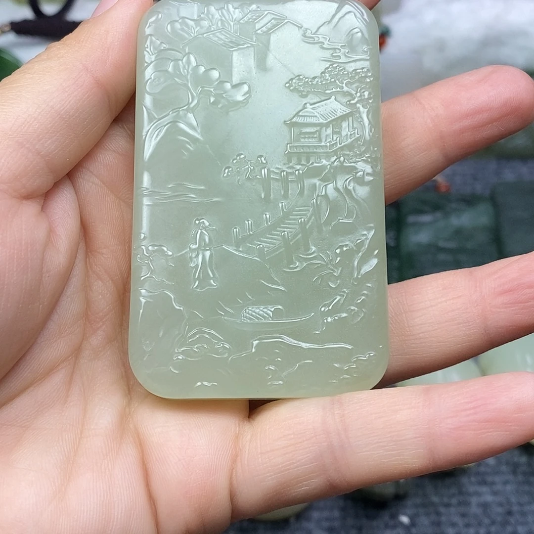 和田玉未镶嵌颈饰